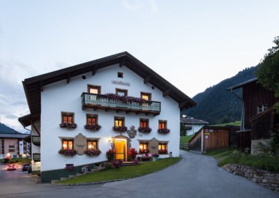 Eingang der Pension Steinbock