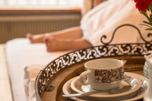 Close up of coffee cup in our B&B