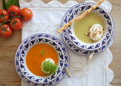 Zwei Suppen des Restaurants