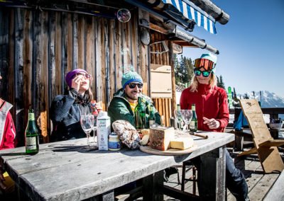 Hüttenjause beim Skihotel Sonnbichl