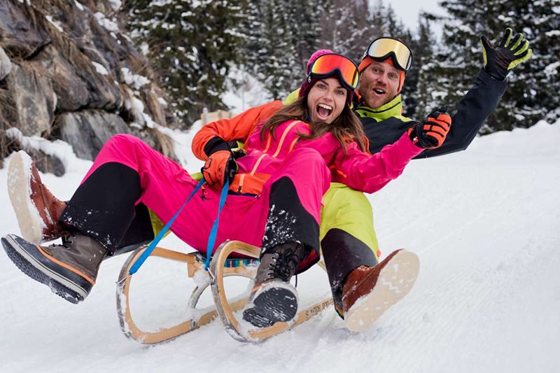 Abendrodeln in St. Anton am Arlberg