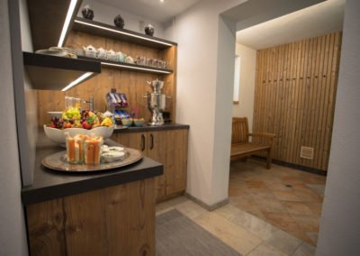 Teebuffet im Saunabereich