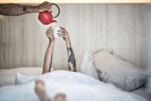 Teestation im Zimmer